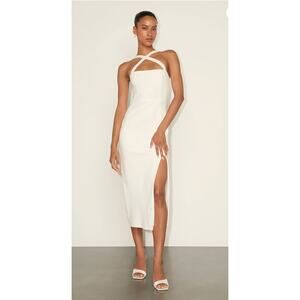 Lulus NWOT Rumi White Sleeveless Column Midi Dress Cocktail Party Vacay XL